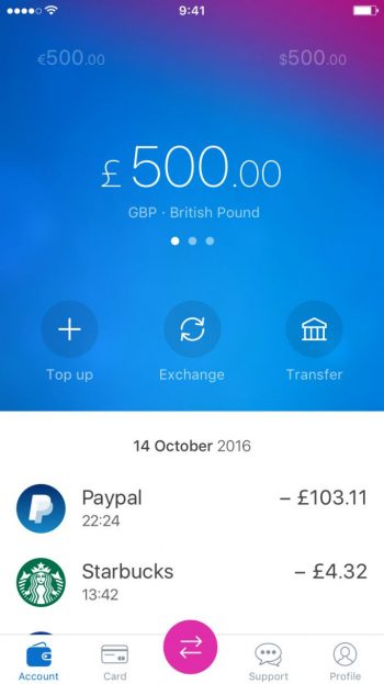 An undated handout screenshot of the Revolut app. REUTERS/Revolut/Handout